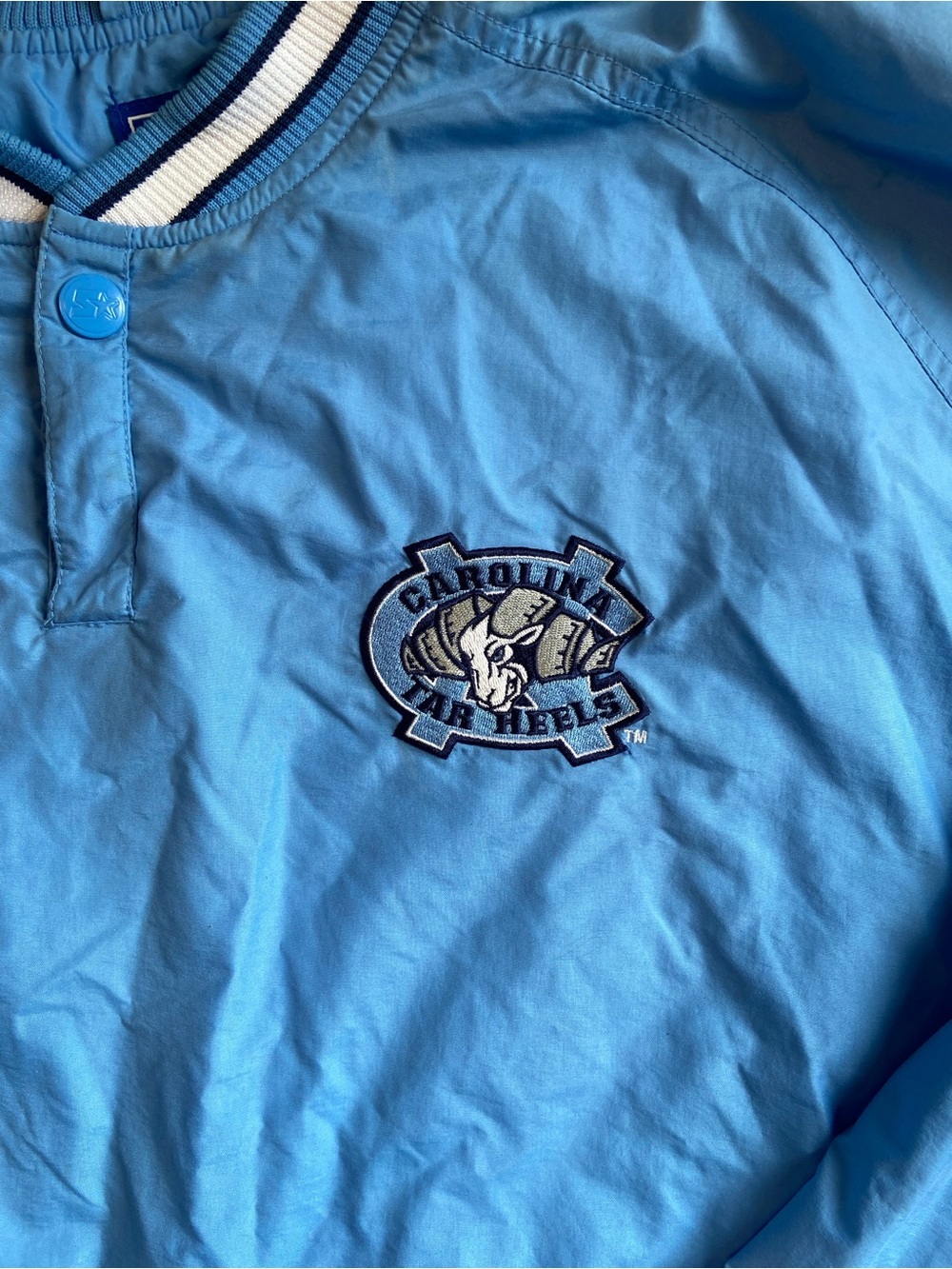 Vintage North Carolina Tarheels Pullover Mens XL Starter Lined Windbreaker - Picture 3 of 9